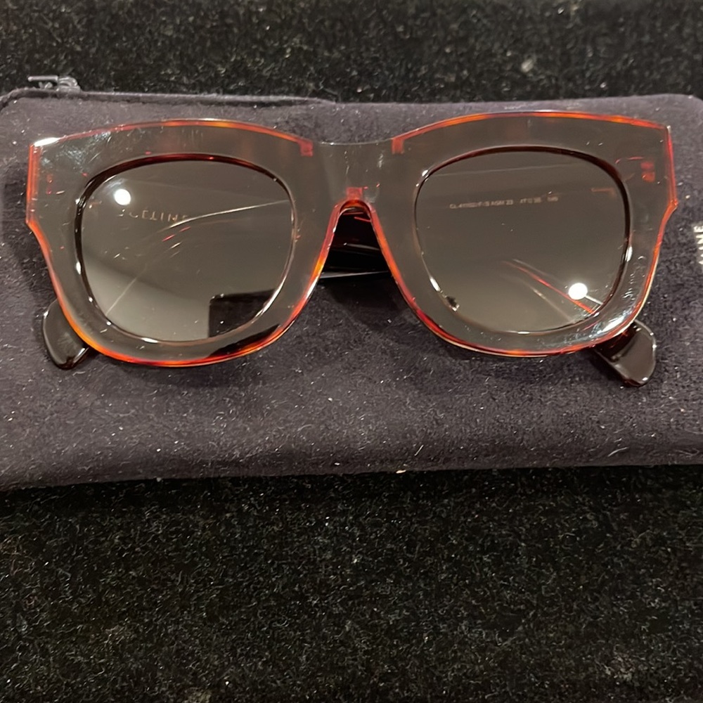 Celine Sunglasses Havana Gold CL 41102/F/S AGM 23 47-26-145 Good Condition